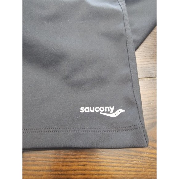 Saucony Black Athletic Leggings Cropped Women's Size Large - Picture 2 of 5